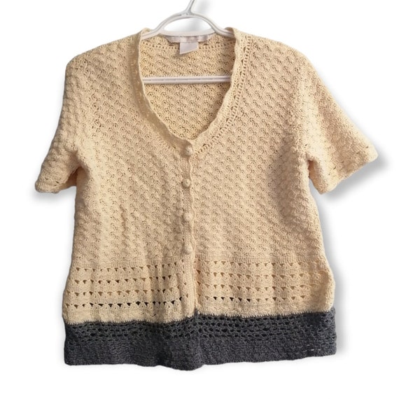 Papillon Chunky Sweaters Canada Vintage Scalloped Crochet Knit