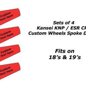 Customized Kansei KNP , ESR CR5 Wheel Spoke Decal - Etsy
