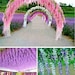 12 Pack Artificial Wisteria Hanging Flowers Fake Wisteria Vines Silk ...