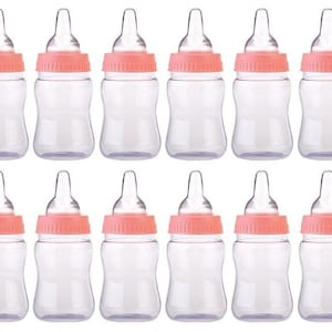 4.25" Inch - Baby Shower Milk Bottle Favor 12-pcs Count DIY Plain Baby Shower Favor Bottles