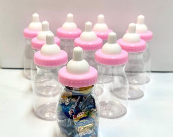 4.25" Inch - Baby Shower Milk Bottle Favor 12-pcs Count DIY Plain Baby Shower Favor Bottles