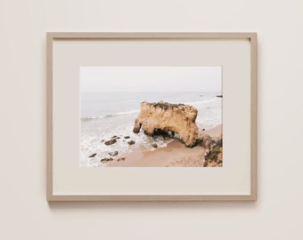 Matador Beach Art Print, Neutral Beach Wall Art, Beach Photography, Modern Coastal Decor, Calming Landscape, California Home Decor