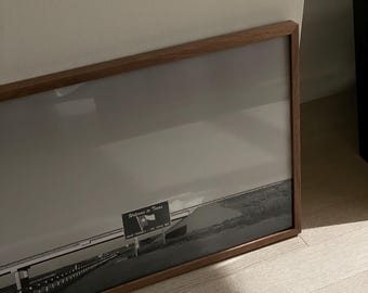 Lámina artística "Bienvenido a Texas" enmarcada de 20 x 30, decoración del hogar de Texas, fotografía en blanco y negro, paisajes americanos, arte mural moderno de Texas.