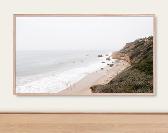 Arte costero moderno de Samsung Frame TV / Malibu Beach