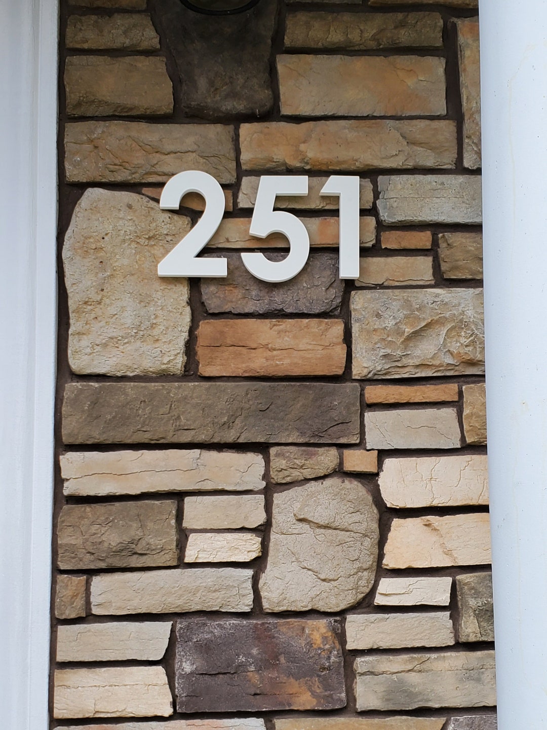 Modern House Numbers White, PVC, 8 Inches Tall Etsy