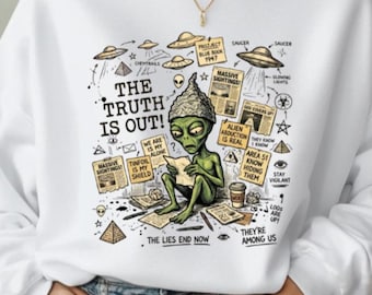 The Truth Is Out There Alien PNG, Conspiracy UFO Sublimation Design (Digital Download)