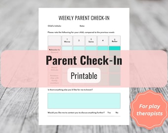 Weekly Parent Check-In - Play Therapy - Child Therapy - Parent Report