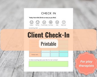 Client Check-In - Play Therapy - Child Therapy - Self-Report