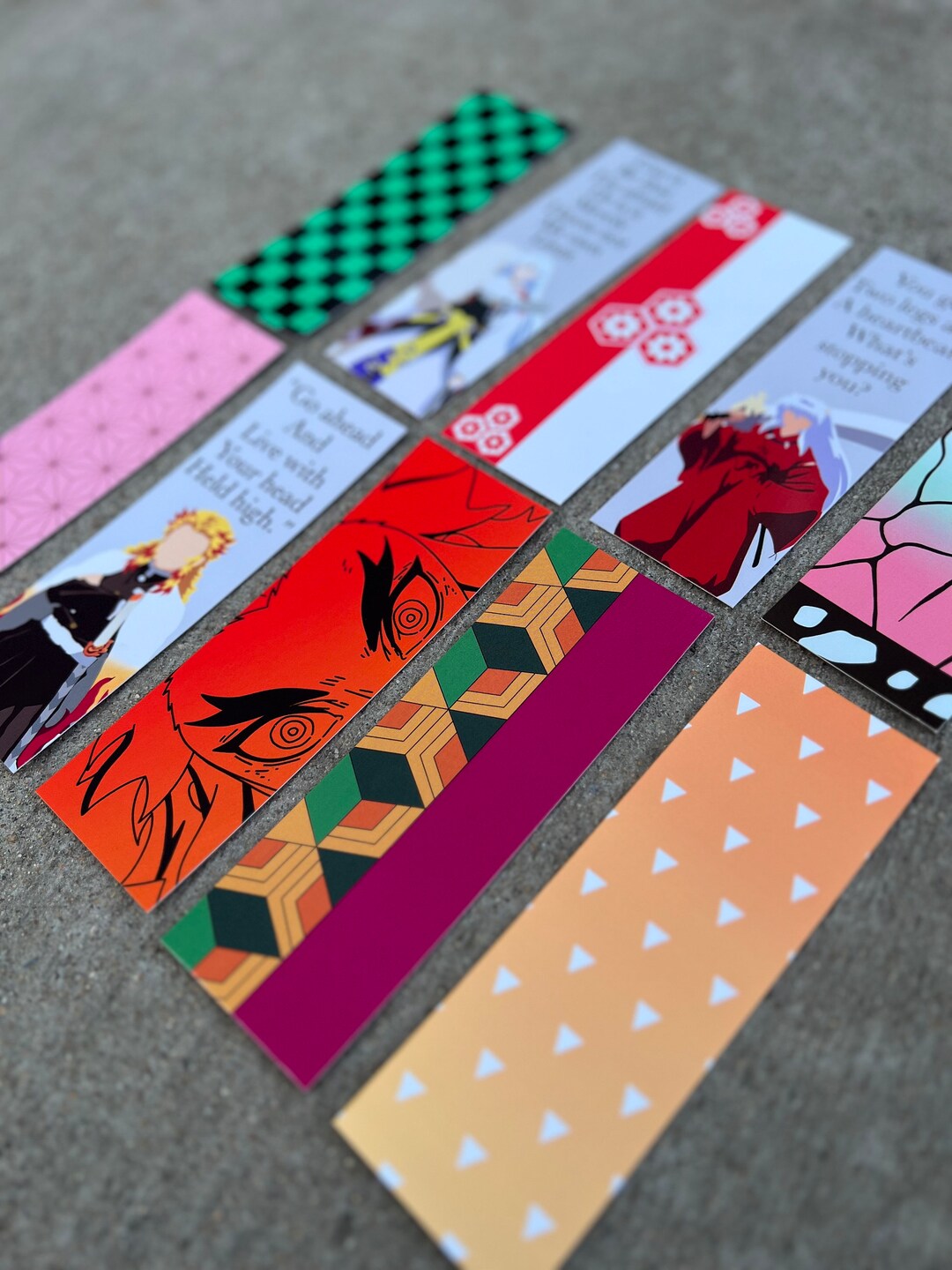 Anime Bookmarks, Glossy Front, Matte Back, Colorful Bookmarks, Durable