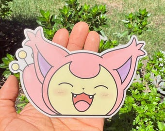 Anime Car Peeker Sticker, Waterproof, Dishwasher Safe, Piece Character Vinyl Decal