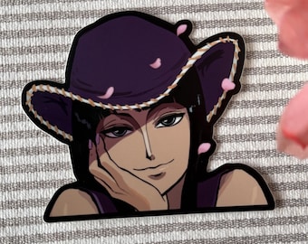 Anime car peeker sticker, waterproof stickers for laptops, waterbottles and cars, dishwasher safe, Piece character sticker