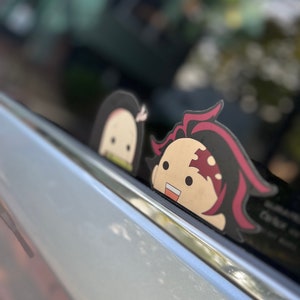 Anime car stickers, waterproof, weatherproof, car peekers, water bottle stickers, laptop stickers, car stickers.