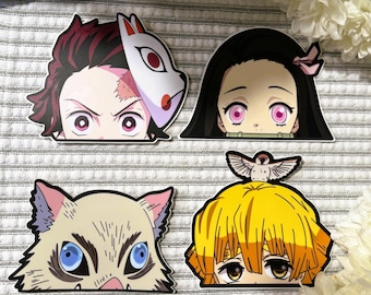 Anime Peekers, Waterproof Car Stickers 4 Pack
