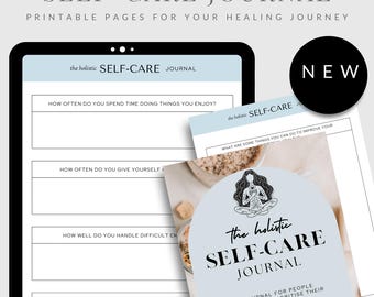 Holistic Self-Care Journal: Daily Wellness Planner with Guided Prompts (Printable PDF)