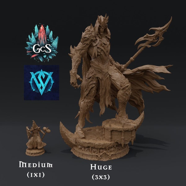 Hades, God of the Underworld - Witchsong Miniatures - Medium/Large/Huge Creature or 100mm Bust - DnD | Pathfinder | TTRPG - 3D Resin Print