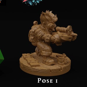 Gnome Artificer - Aether & Alchemist - Medium Miniature or 75mm Scale Display Figure (2 poses) - DnD | Pathfinder | TTRPG - 3D Resin Print