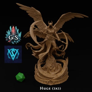 Moonlight Seraph - Witchsong Miniatures - Huge Angel or 100mm Bust - 2 Variations - DnD | Pathfinder | TTRPG - 3D Resin Print