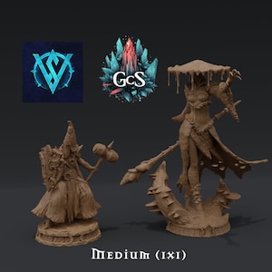 The Fungal Queen - Witchsong Miniatures - Medium/Large Creature or 100mm Bust (2 poses) - DnD | Pathfinder | TTRPG - 3D Resin Print