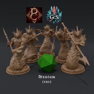Ziari - Parasite Collectibles - Merfolk/Merrow Medium Scale Warriors - DnD | Pathfinder | TTRPG - 3D Resin Print