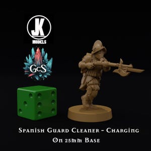 Spanish Guard Charging - JK Remo - 3d Resin print for Grimdark Skirmish Games