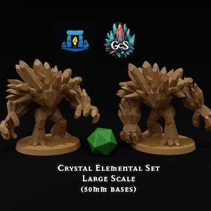 Crystal Elementals - Wishgate Studios - Medium/Large Elementals - DnD | Pathfinder | TTRPG - 3D Resin Print
