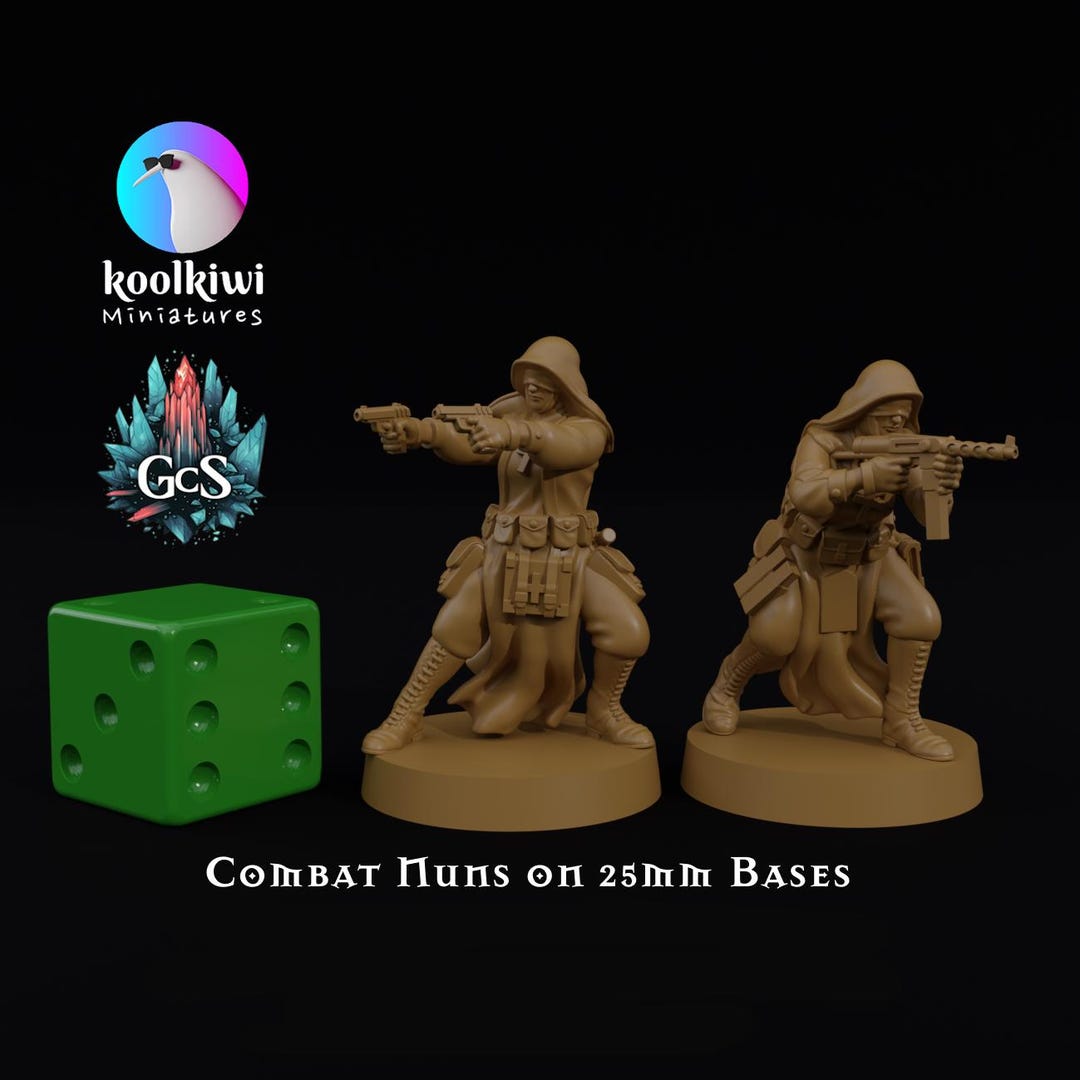 Combat Nuns - Koolkiwi - 3d Resin Print for Grimdark Skirmish Games - Etsy