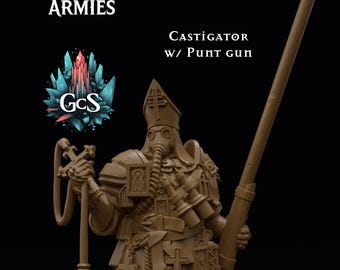 Castigator with Punt Gun - Ashen Armies - 3d Resin print for Grimdark Skirmish Games