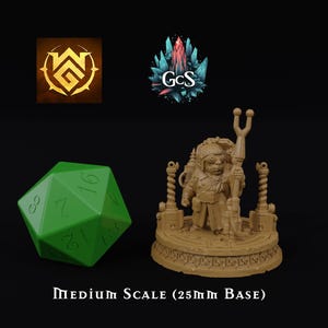 Gnome Electromancer - Witchguild Miniatures - Medium/Large/Gargantuan Figurine or 100mm Bust - DND | Pathfinder | TTRPG - 3D Resin Print
