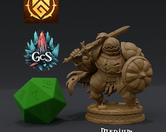 Pumpkin Knight - Witchguild Miniatures - Medium/Large/Gargantuan Mini or 100mm Bust - DnD | Pathfinder | TTRPG - 3D Resin Print