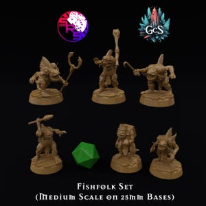 Fishfolk Warriors - DnD | Pathfinder | TTRPG - Medium Monsters - Sync Ratio Studios
