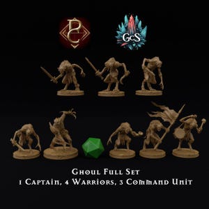 Ghoul Unit - Parasite Collectibles - Medium Scale Ghouls - DnD | Pathfinder | AoS | TTRPG - 3D Resin Print