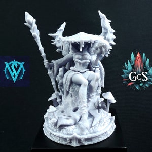 The Fungal Queen on Throne - Witchsong Miniatures - Large/Huge Monster - DnD | Pathfinder | TTRPG - 3D Resin Print