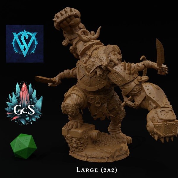 Wererat Monstrosity - Witchsong Miniatures - Large/Huge/Gargantuan Miniature or 100mm Bust - DnD | Pathfinder | TTRPG - 3D Resin Print