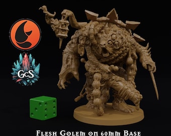 Flesh Golem - Crab Miniatures - 3d Resin print for Grimdark Skirmish Games