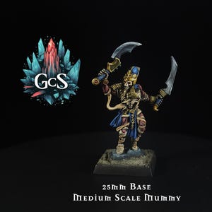 Mummy Captain - Khadath, Nefsokar Captain - Hand Painted - Reaper 14064 - Metal Mini on 25mm base - DnD | Pathfinder | Frostgrave | TTRPG