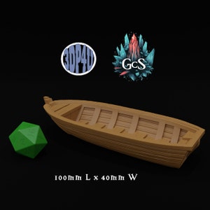 Small Boat - 3DPForU - TTRPG/Wargame Boat Terrain - DnD | Pathfinder | TTRPG | Wargaming - 3D Resin Print