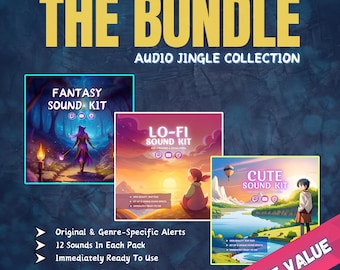 Sound Kit BUNDLE - 36 Original Jingles (Cute, Fantasy und Lo-Fi) - für Streamer & Content Producer