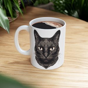 Cat Black Cat Mug, Lover Gifts, Cat Coffee Mug, Crazy Cat Lady, Cute Cat Mug