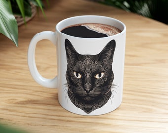 Cat Black Cat Mug, Lover Gifts, Cat Coffee Mug, Crazy Cat Lady, Cute Cat Mug