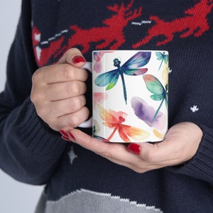 Tazza libellula, regali per donna, regalo per gli amanti della libellula, tazza lepidopterista