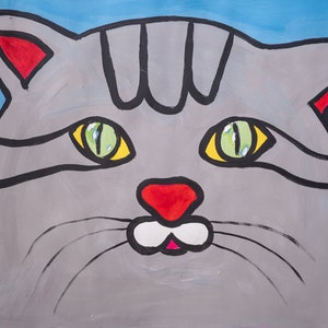 Ritratto di gatto su carta | Arte animale disegnata a mano personalizzata, regalo unico per gli amanti dei gatti domestici, opera d'arte personalizzata per animali domestici, arredamento per la casa con animali