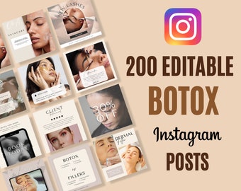 200 BOTOX and Filler INSTAGRAM Templates | Botox Templates | Filler Templates | Beauty Skincare Canva