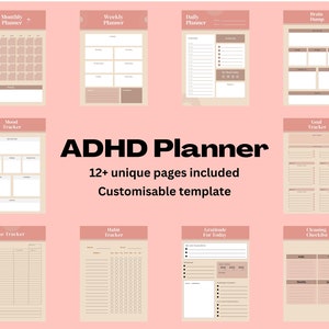 Productivity Planner Printable | Ultimate Life Journal Binder| Daily Productivity Pdf| Digital Adhd Planner for Adults| Goal Organizer