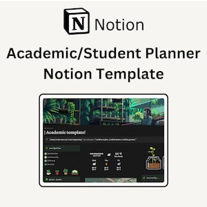 NOTION Template STUDENT PLANNER | Academic Planner School Planner Notion | Assignment Tracker College Planner Essay Planner Weekly Planner