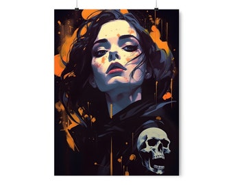 Skullscapes Download istantaneo stampabile Wall Art Poster Office Decor Colorful Wall Art DOWNLOAD DIGITALE ARTE STAMPABILE