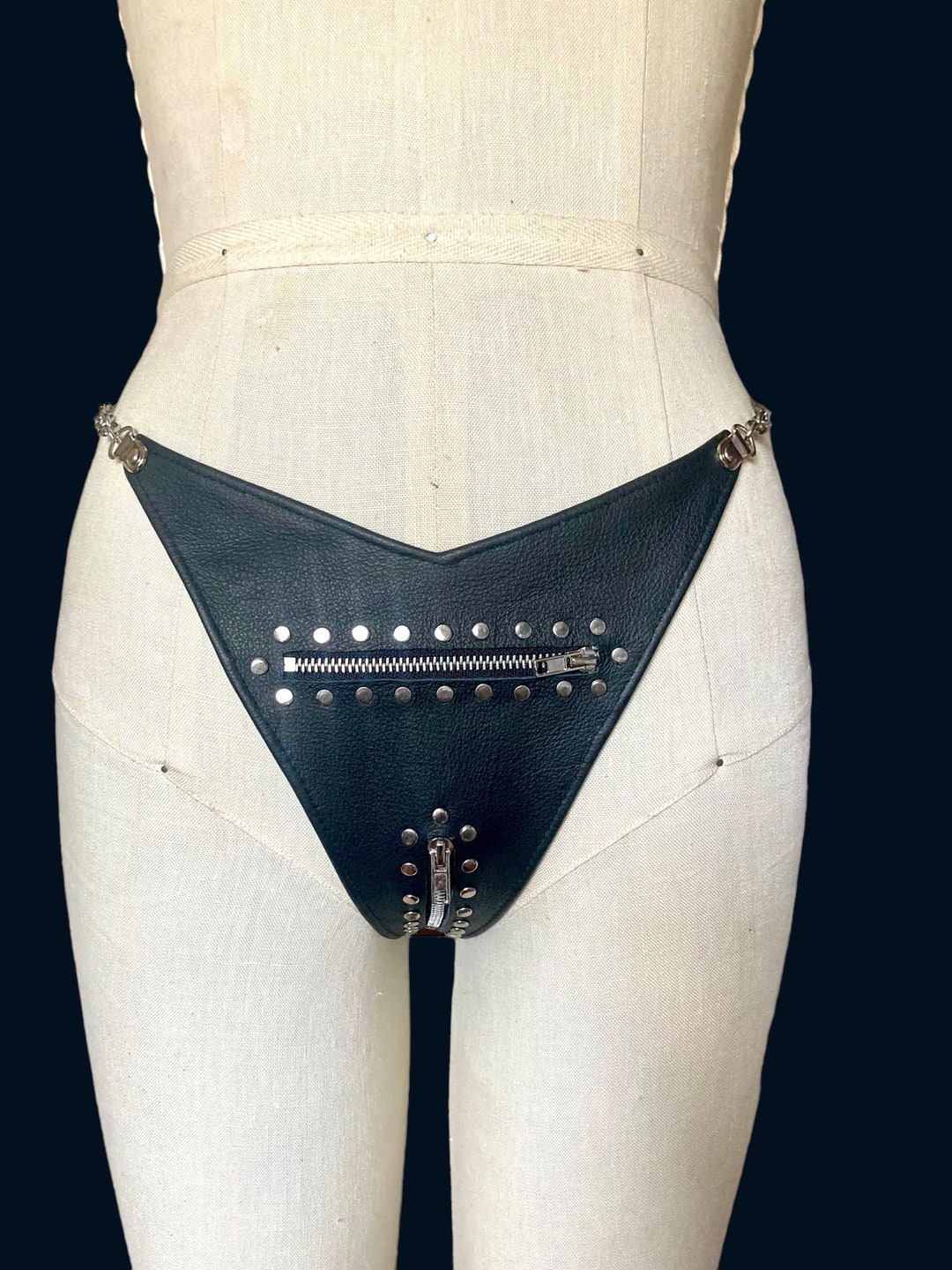 EGO PANTY (BLACK LEATHER)