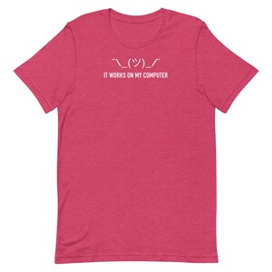 It Works On My Computer Shirt Funny Programmer Tee Shrug Emoji Developer Gift Coding T-Shirt Software Engineer Meme Tee