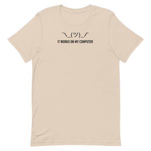 It Works On My Computer Shirt Funny Programmer Tee Shrug Emoji Developer Gift Coding T-Shirt Software Engineer Meme Tee
