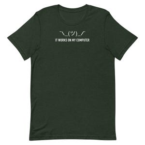 It Works On My Computer Shirt Funny Programmer Tee Shrug Emoji Developer Gift Coding T-Shirt Software Engineer Meme Tee