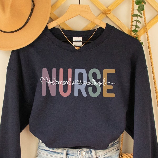 Licensed Vocational Nurse Sweatshirt, LVN Sweaters, Licensed Vocational Nurse Sweater, Lvn Sweatshirt, Lvn Gift, Pullover, LVN Team Sweater